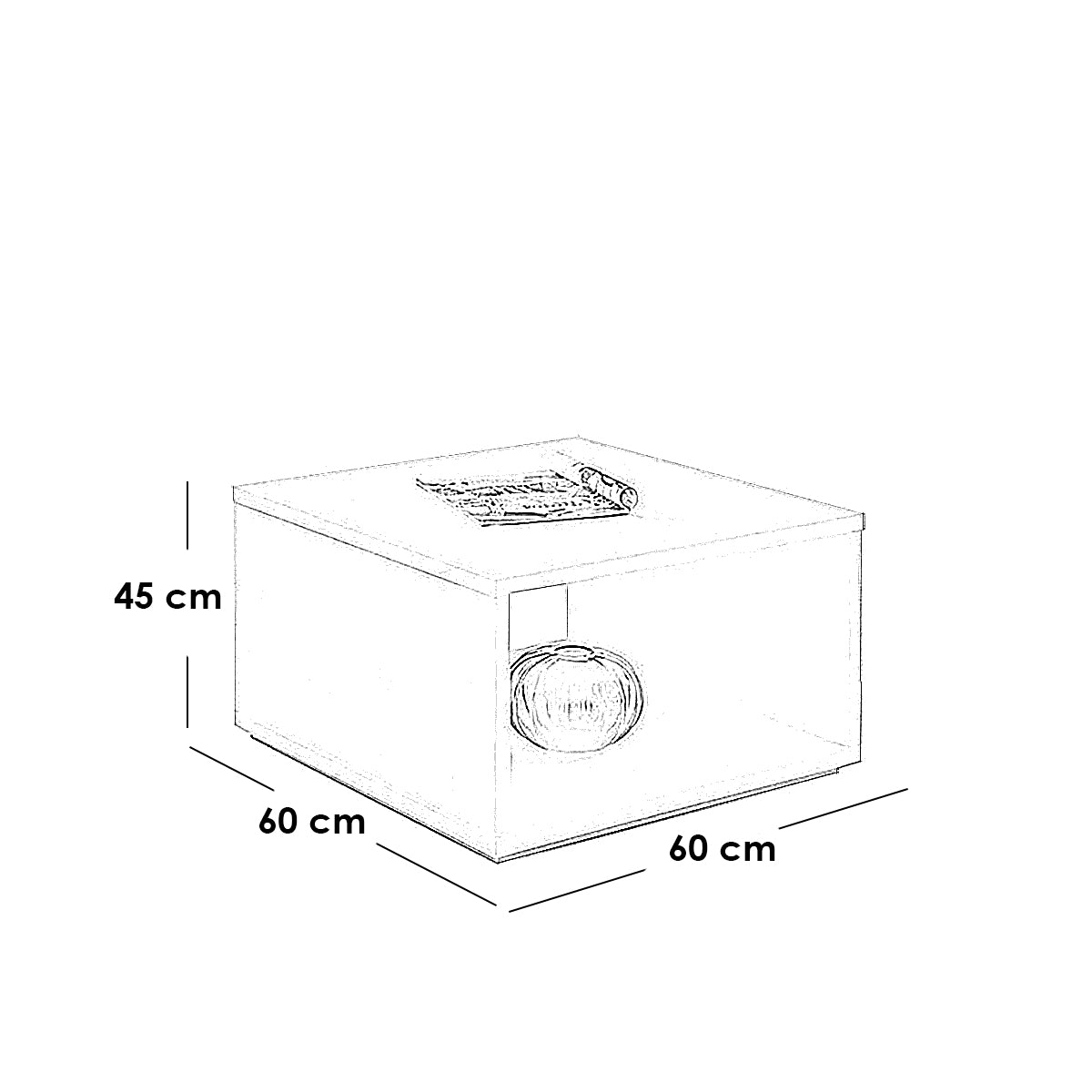 MDF coffee table White - 60×60×45 cm