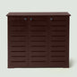 MDF Wood Shoe Storage 3 Shelves Brown - 100x120x40 cm