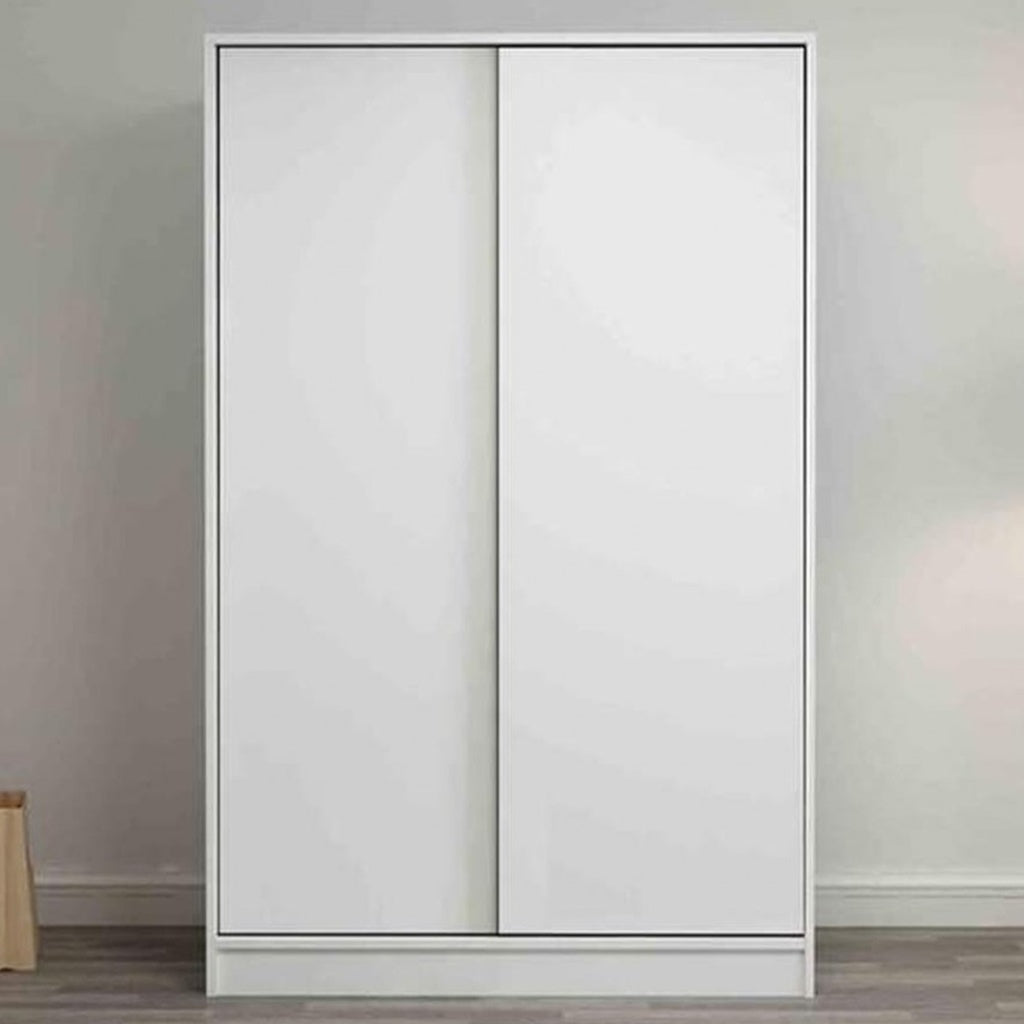 European Union Wood Wardrobe 2 Shutters White - 120x40x180 cm