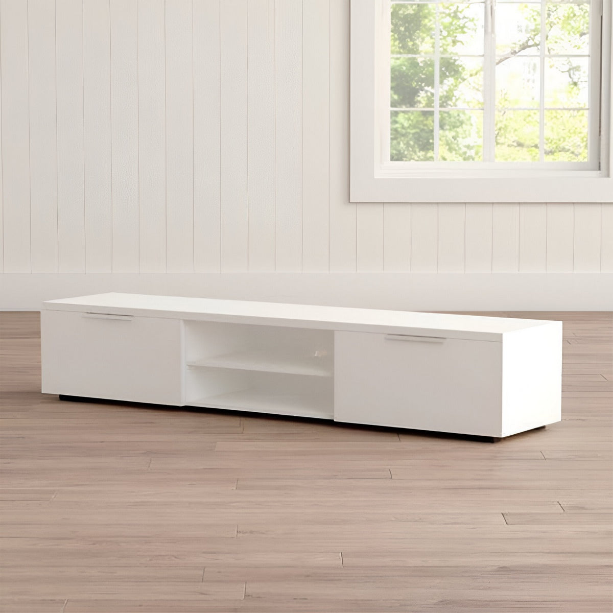 Spanish MDF White Tv Unit - 160 × 40 × 40 cm