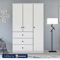 European Union Wood Wardrobe 2 Shutters White - 160×90×50 cm