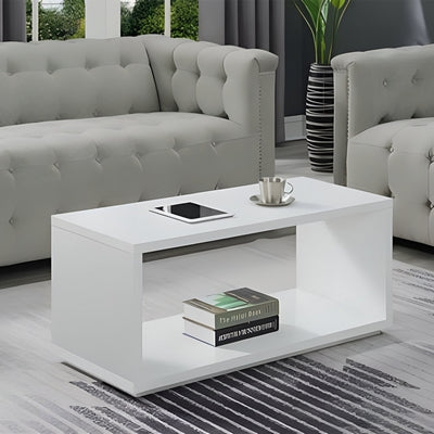 MDF coffee table White - 100 x 50 x 40 cm