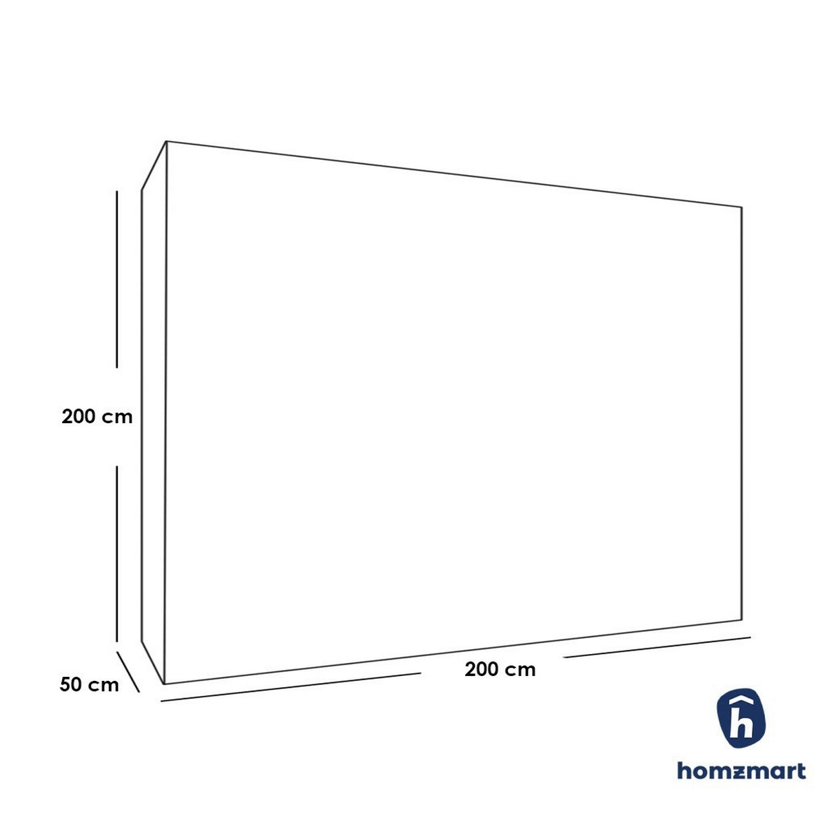 MDF Wood Dressing Brown - 200x50x200 cm