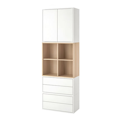 MDF Display Unit Beige and White - 180 × 30 × 100 cm