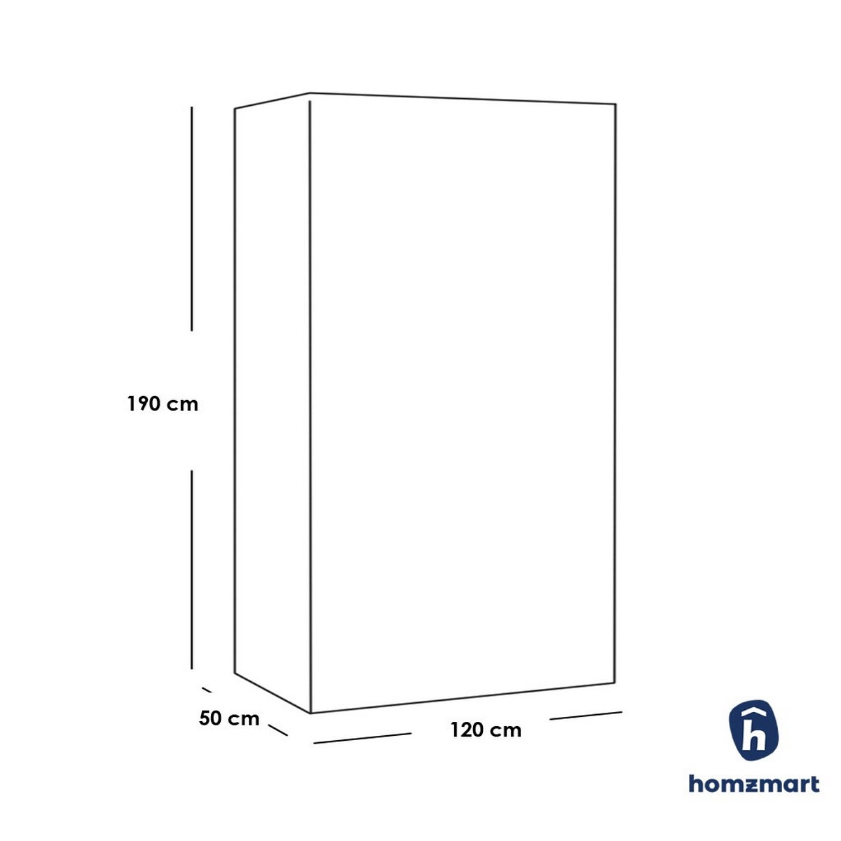 MDF Dressing 190x50x120 cm - White