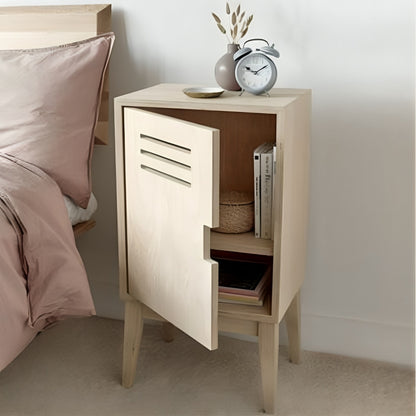 MDF Wood Bedside Table Beige - 60x40x40  cm