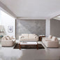 Natural Wood Living Room 4 Pieces - Beige
