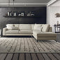 Natural Wood L-Shape Sofa - Beige