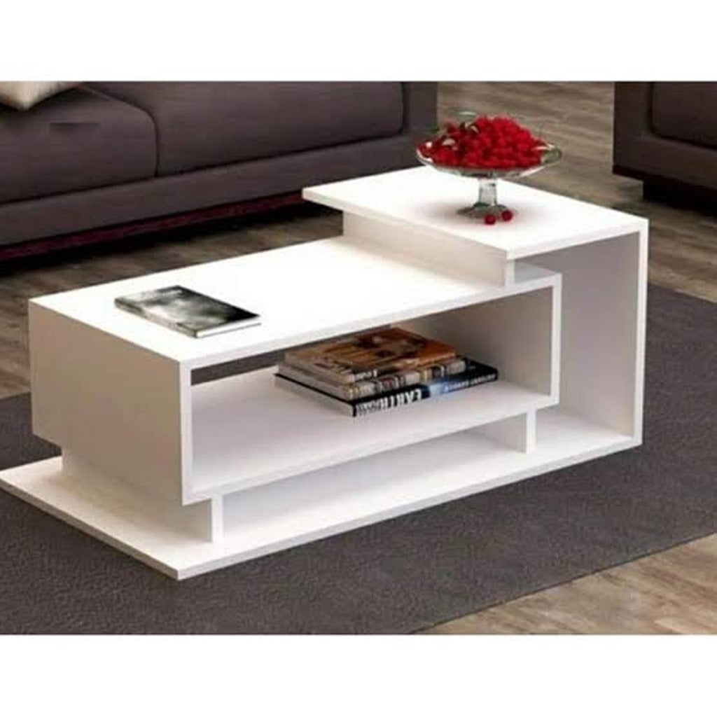 European Union Wood Coffee Table White - 42x80x50 cm