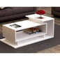 European Union Wood Coffee Table White - 42x80x50 cm