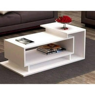 European Union Wood Coffee Table White - 42x80x50 cm