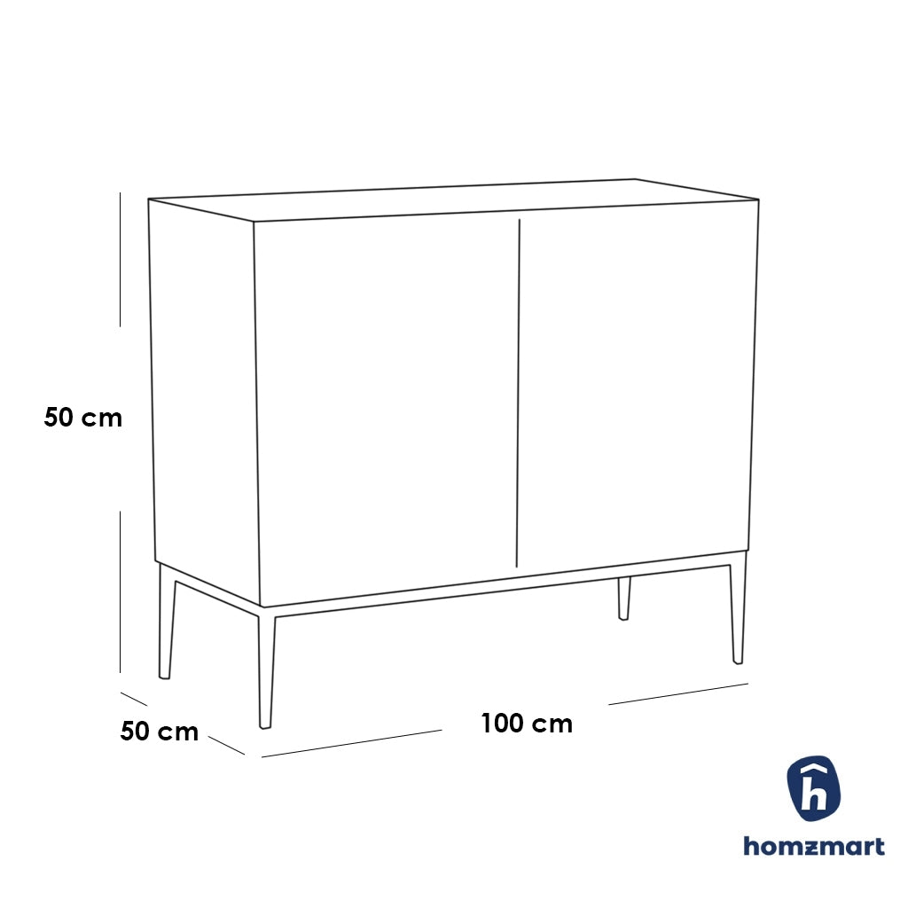 European Union Wood Drawers Unit 4 Drawers White - 50x100x50 cm