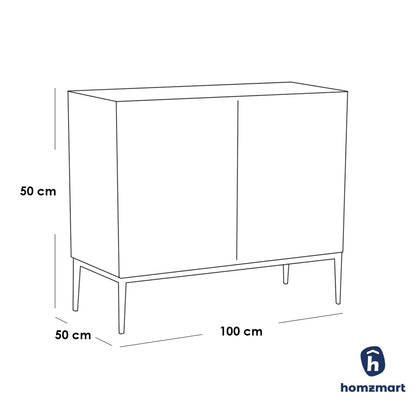 European Union Wood Drawers Unit 4 Drawers White - 50x100x50 cm