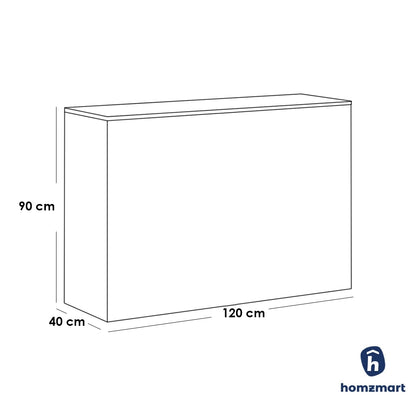 European Union Wood Drawers Unit 8 Drawers White - 90x120x40 cm