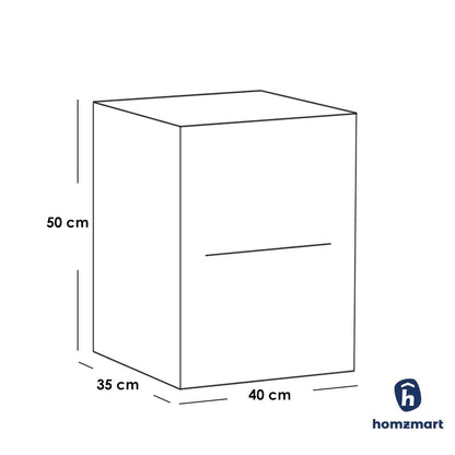 European Union Wood Commode White - 50x40x35 cm
