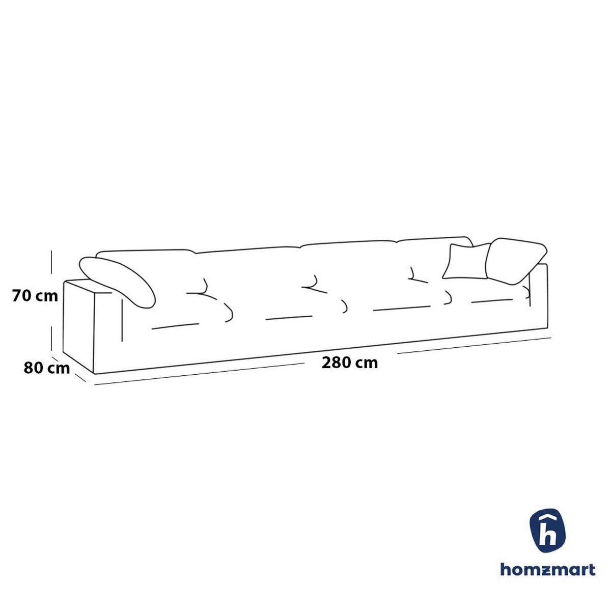 Natural Wood and Linen 4 Seater Sofa and a Pouf - Light Grey