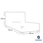 MDF and Velvet fabric Single Bed 120x120x195 cm - Cashmere