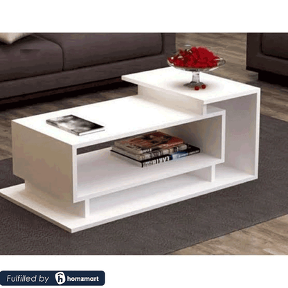 European Union Wood Coffee Table White - 42x80x50 cm