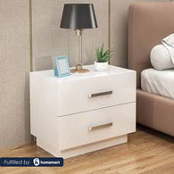 European Union Wood Commode 2 Drawers White - 50x40x35 cm