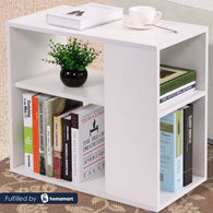 European Union Wood Side Table White - 50 x 50 x 30 cm