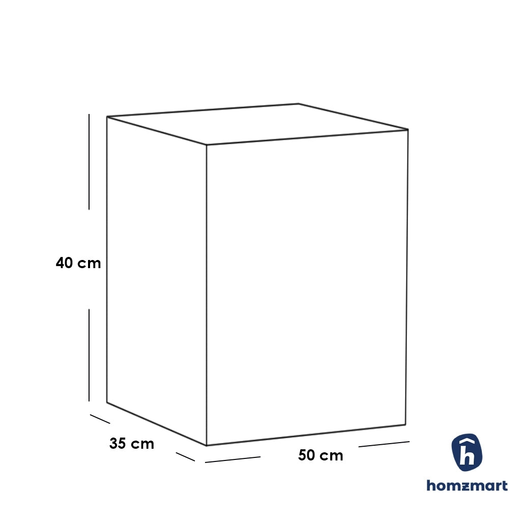 European Union Wood Commode 2 Drawers White - 50x40x35 cm
