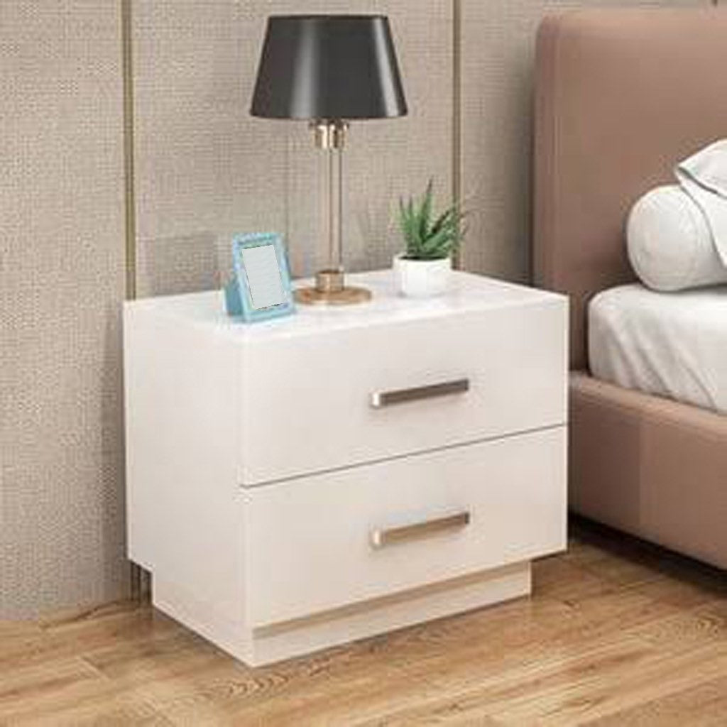 European Union Wood Commode 2 Drawers White - 50x40x35 cm