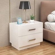 European Union Wood Commode 2 Drawers White - 50x40x35 cm