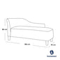 Natural Wood and Linen Chaise Longue - Beige