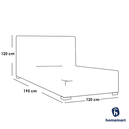 Natural wood And European union wood Single Bed 120x120x195 cm - Beige