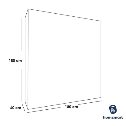 European Union Wood Wardrobe 3 Shutters White - 180x180x60 cm