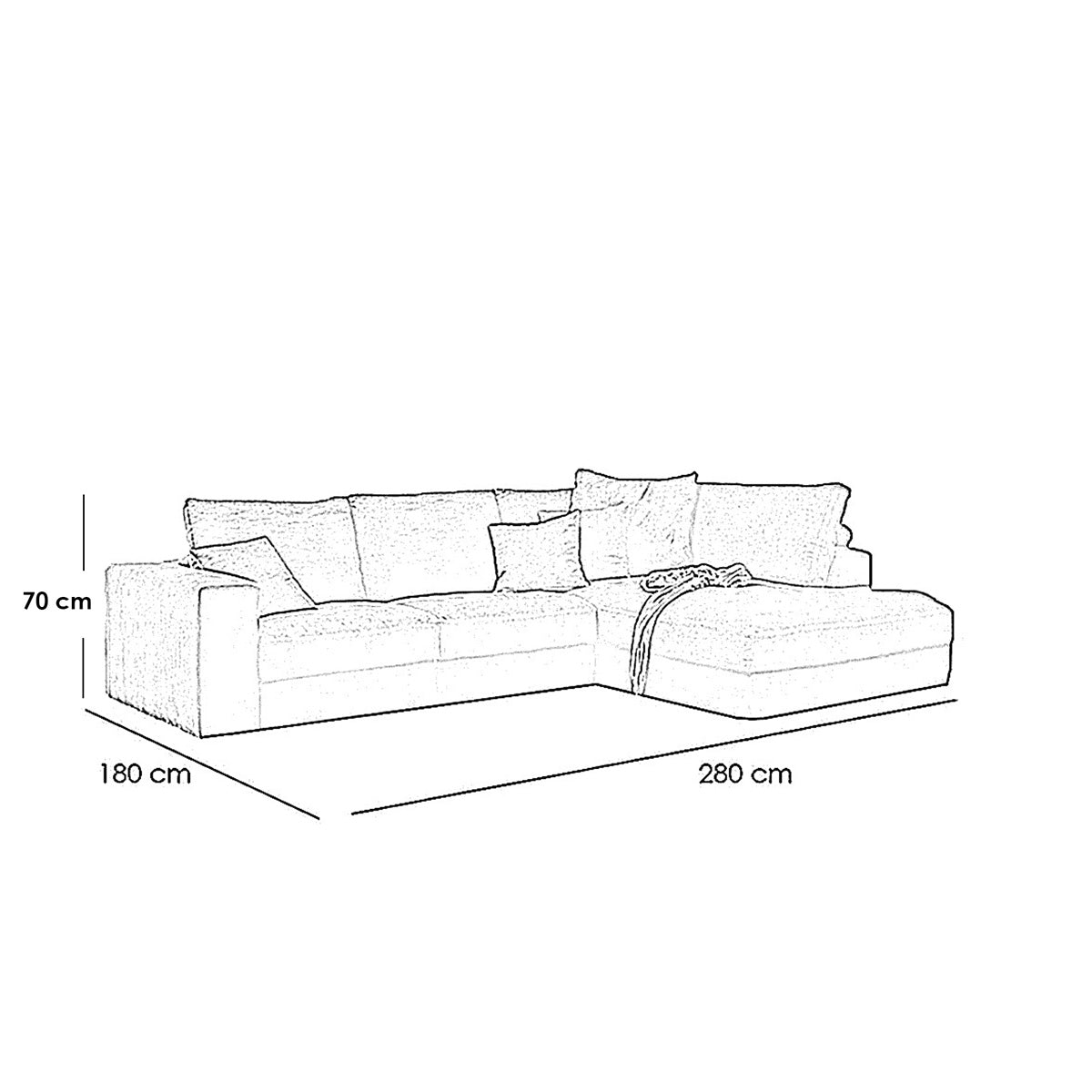 Natural Wood and Linen Wodd L-Shape Sofa - Grey
