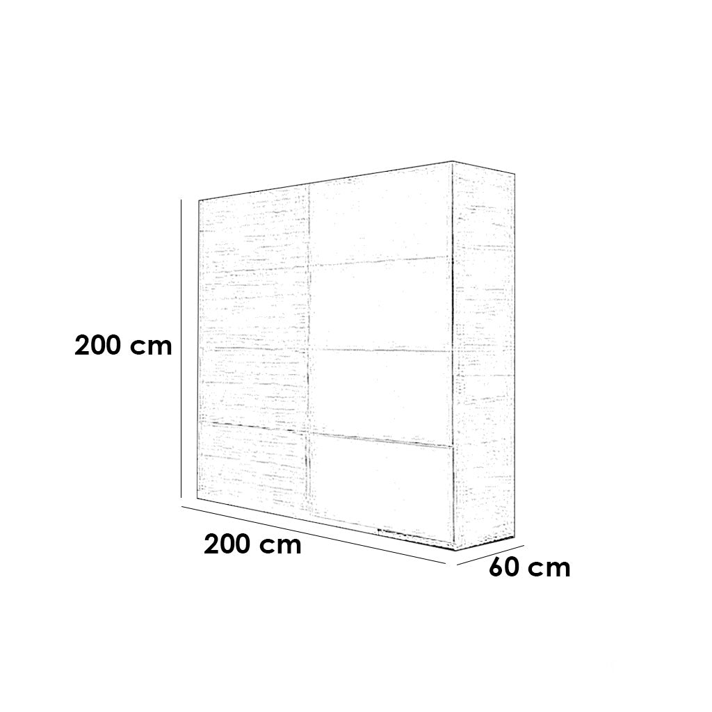 European Union Wood Bedroom 3 Pieces - Beige and White