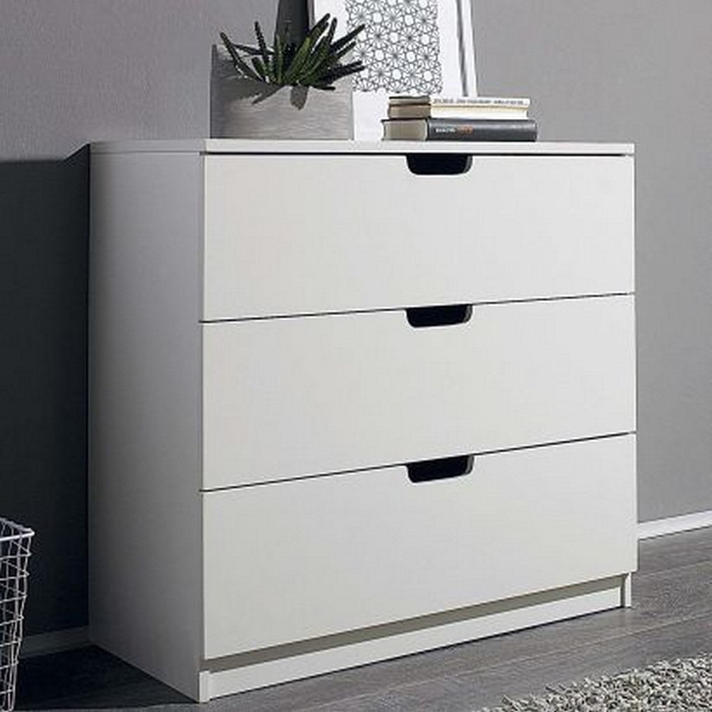 European Union Wood Drawers Unit 3 Drawers White - 60 x 70 x 40 cm