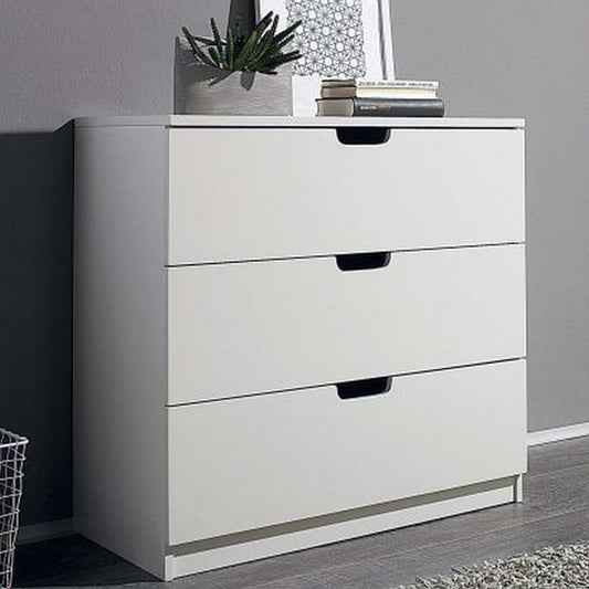 European Union Wood Drawers Unit 3 Drawers White - 60 x 70 x 40 cm
