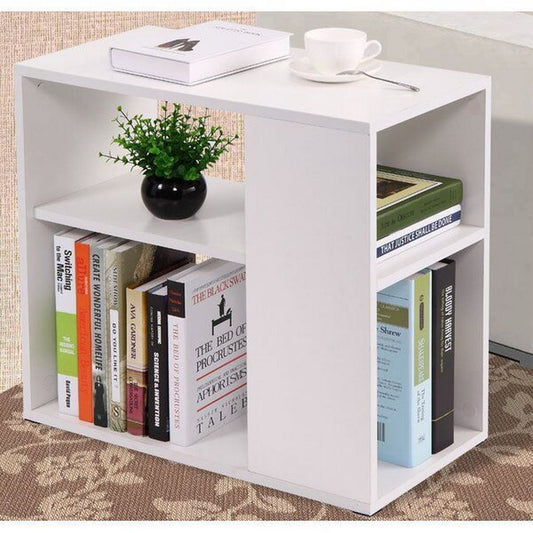European Union Wood Side Table White - 50 x 50 x 30 cm