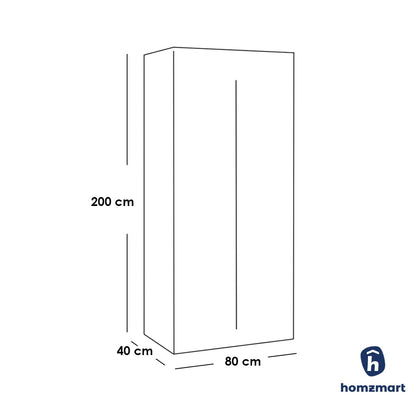 European Union Wood wardrobe Shutter White - 200x80x40 cm