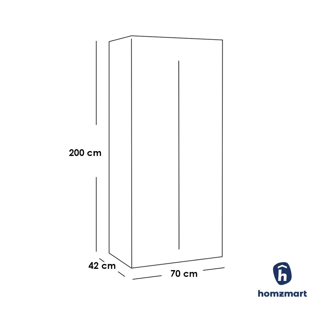 European Union Wood wardrobe Shutter White - 200x70x42 cm