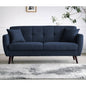 Beech Wood and Linen Fabric 2 SeaterSofa - Blue
