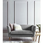 Beech Wood and Linen Fabric 2 Seaters Sofa - Grey