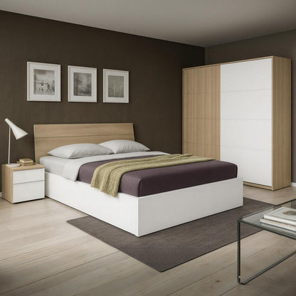 European Union Wood Bedroom 3 Pieces - Beige and White