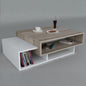 MDF Center Table White and Beige - 40x90x60 cm