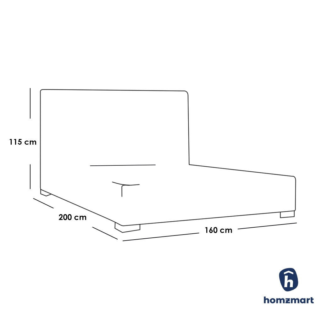 European Union Wood Bedroom Set 5 pieces - White