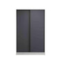 European Union Wood Wardrobe 2 Shutters White and Grey - 180×120×40 cm