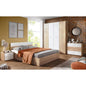 European Union Wood Bedroom 5 Pieces - Beige and White