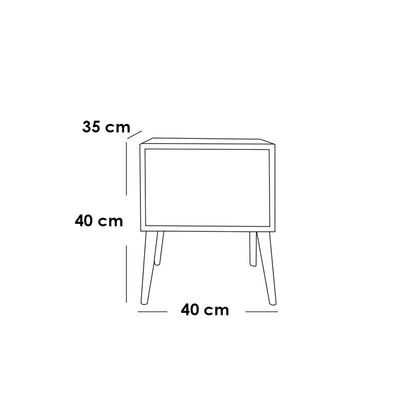European Union Wood Bedroom 6 Pieces - Brown and White
