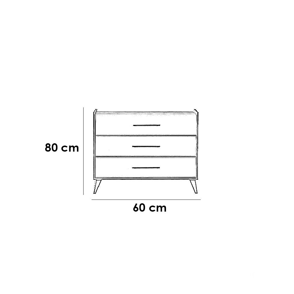 European Union Wood Bedroom 6 Pieces - Brown and White