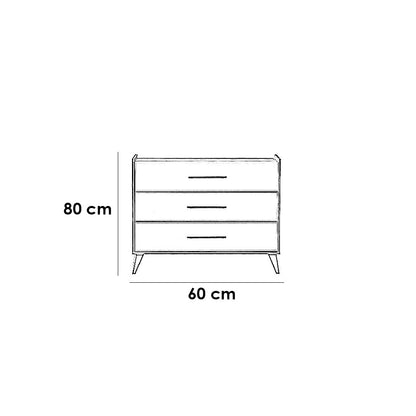 European Union Wood Bedroom 6 Pieces - Brown and White