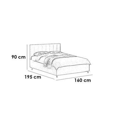 European Union Wood Bedroom 4 Pieces - Beige and Grey