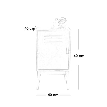 MDF Wood Bedside Table Beige - 60x40x40  cm