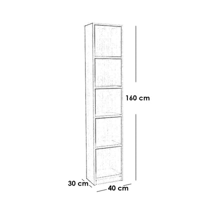 MDF Display Unit Beige - 160x40x30 cm
